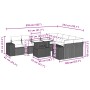 Gartensofa-Set mit 10-teiligen beigen Kissen aus synthetischem Rattan. von , Gartensets - Ref: Foro24-3269388, Preis: 702,73 ...