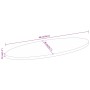 Oval solid mango wood table top 90x40x3.8 cm by , Table tops - Ref: Foro24-370829, Price: 51,92 €, Discount: %