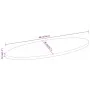 Oval solid mango wood table top 90x40x3.8 cm by , Table tops - Ref: Foro24-370829, Price: 51,10 €, Discount: %
