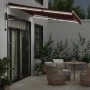Automatic retractable awning with LED lights burgundy 350x250 cm by , Awnings - Ref: Foro24-3214973, Price: 487,62 €, Discoun...