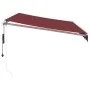 Automatic retractable awning with LED lights burgundy 350x250 cm by , Awnings - Ref: Foro24-3214973, Price: 487,62 €, Discoun...