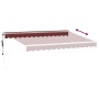 Automatische Markise mit LED-Lichtern in Bordeauxrot, 350x250 cm. von , Markisen - Ref: Foro24-3214973, Preis: 499,79 €, Raba...