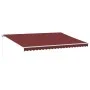 Manuelle ausfahrbare Markise mit LED-Lichtern in Bordeauxrot, 500x300 cm. von , Markisen - Ref: Foro24-3214978, Preis: 438,29...