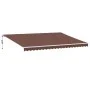 Manual retractable awning with LED lights brown 500x300 cm by , Awnings - Ref: Foro24-3215383, Price: 427,99 €, Discount: %