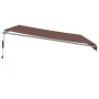 Manual retractable awning with LED lights brown 500x300 cm by , Awnings - Ref: Foro24-3215383, Price: 427,99 €, Discount: %