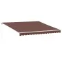 Manual retractable awning with LED lights brown 400x350 cm by , Awnings - Ref: Foro24-3215388, Price: 374,65 €, Discount: %