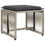 Garten-Essgruppe, 7-teilig, mit hellgrauen Polstern aus synthetischem Rattan. von , Gartensets - Ref: Foro24-369014, Preis: 2...