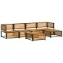 Garden sofa set with 6 pieces, solid acacia wood, and cushions. by , Garden sets - Ref: Foro24-3214881, Price: 720,37 €, Disc...