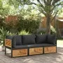 Set de sofás de jardín con cojines 3 pzas madera maciza acacia de , Conjuntos de jardín - Ref: Foro24-3214888, Precio: 419,43...