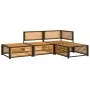 Set of garden sofas with 4-piece solid acacia wood cushions by , Garden sets - Ref: Foro24-3214906, Price: 441,02 €, Discount: %