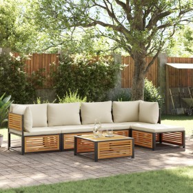 Set de sofás de jardín con cojines 6 pzas madera maciza acacia de , Conjuntos de jardín - Ref: Foro24-3214910, Precio: 715,00...