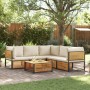 Gartensofagarnitur mit 6-teiligen massiven Akazienholz-Kissen. von , Gartensets - Ref: Foro24-3214912, Preis: 752,04 €, Rabat...