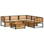 Garden sofa set with 6 pieces, solid acacia wood, and cushions. by , Garden sets - Ref: Foro24-3214912, Price: 739,01 €, Disc...
