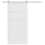 Puerta de granero madera maciza pino blanca 100x208 cm de , Puertas - Ref: Foro24-850639, Precio: 161,60 €, Descuento: %
