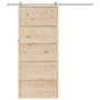 Solid pine wood barn door 90x208 cm by , Doors - Ref: Foro24-850632, Price: 109,80 €, Discount: %