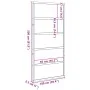 Solid white pine barn door 100x208 cm by , Doors - Ref: Foro24-850630, Price: 145,04 €, Discount: %