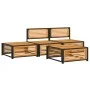 Set of garden sofas with 4-piece solid acacia wood cushions by , Garden sets - Ref: Foro24-3214931, Price: 423,15 €, Discount: %
