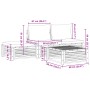 Set of garden sofas with 4-piece solid acacia wood cushions by , Garden sets - Ref: Foro24-3214931, Price: 430,35 €, Discount: %