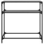 Konsolentisch mit schwarzer Glasoberfläche und Stahlgestell 80x35x81 cm von , Konsolentische - Ref: Foro24-846025, Preis: 51,...