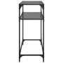 Console table with black glass surface and steel frame 80x35x81 cm by , console tables - Ref: Foro24-846025, Price: 51,32 €, ...