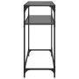 Console table with black glass surface and steel frame 80x35x81 cm by , console tables - Ref: Foro24-846025, Price: 50,67 €, ...