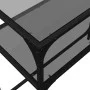Console table with black glass surface and steel frame 80x35x81 cm by , console tables - Ref: Foro24-846025, Price: 50,67 €, ...