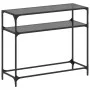 Schminktisch mit schwarzer Glasoberfläche und Stahlgestell 98x35x81 cm von , Konsolentische - Ref: Foro24-846027, Preis: 56,6...