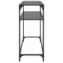 Console table with black glass surface and steel frame 98x35x81 cm by , console tables - Ref: Foro24-846027, Price: 55,50 €, ...