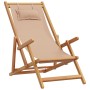 Faltbare Strandstühle, 2 Stück, Stoff und massives Taupe-Holz von , Gartenstühle - Ref: Foro24-3214488, Preis: 175,01 €, Raba...