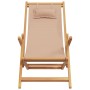 Faltbare Strandstühle, 2 Stück, Stoff und massives Taupe-Holz von , Gartenstühle - Ref: Foro24-3214488, Preis: 175,01 €, Raba...