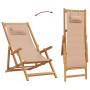 Faltbare Strandstühle, 2 Stück, Stoff und massives Taupe-Holz von , Gartenstühle - Ref: Foro24-3214488, Preis: 175,01 €, Raba...