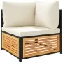 Garden sofa set with 7 pieces, solid acacia wood, and cushions. by , Garden sets - Ref: Foro24-3214927, Price: 803,10 €, Disc...