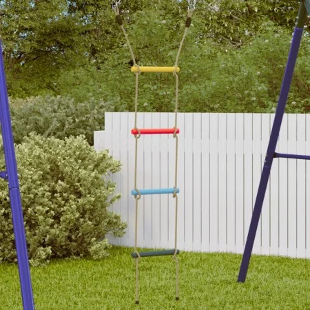 Rope ladder for children with 4 multicolored steps by , Accessories for swings and play structures - Ref: Foro24-4009277, Pri...