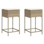 Taburetes de cocina con cojines 2 uds ratán sintético beige de , Sillas de jardín - Ref: Foro24-368321, Precio: 92,37 €, Desc...