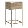 Taburetes de cocina con cojines 2 uds ratán sintético beige de , Sillas de jardín - Ref: Foro24-368321, Precio: 92,37 €, Desc...