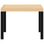 Mesa de jardín acero recubrimiento en polvo negro 55x55x39,5 cm