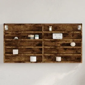 Engineered smoked oak wood display case 100x8.5x50 cm by , Shelves and shelves - Ref: Foro24-847951, Price: 40,05 €, Discount: %