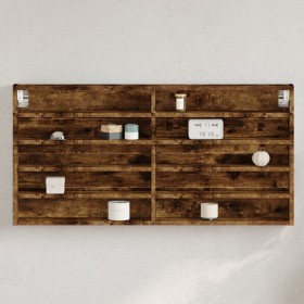 Vitrina de madera de ingeniería roble ahumado 100x8,5x50 cm de , Estantes y estanterías - Ref: Foro24-847951, Precio: 40,56 €...