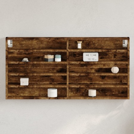 Vitrine aus geräucherter Eichen-Ingenieurholz 100x8,5x50 cm von , Regale und Regale - Ref: Foro24-847951, Preis: 40,56 €, Rab...