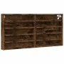 Vitrina de madera de ingeniería roble ahumado 100x8,5x50 cm de , Estantes y estanterías - Ref: Foro24-847951, Precio: 39,89 €...