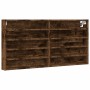 Vitrine aus geräucherter Eichen-Ingenieurholz 100x8,5x50 cm von , Regale und Regale - Ref: Foro24-847951, Preis: 40,56 €, Rab...