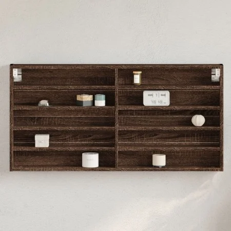 Ingenieurholz-Vitrine in Eichenbraun, 100x8,5x50 cm. von , Regale und Regale - Ref: Foro24-847953, Preis: 41,68 €, Rabatt: %