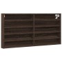 Vitrina de madera de ingeniería marrón roble 100x8,5x50 cm de , Estantes y estanterías - Ref: Foro24-847953, Precio: 41,68 €,...