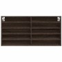 Vitrina de madera de ingeniería marrón roble 100x8,5x50 cm de , Estantes y estanterías - Ref: Foro24-847953, Precio: 41,68 €,...