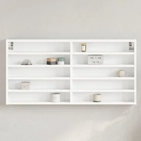Engineered wood white display case 100x8.5x50 cm by , Shelves and shelves - Ref: Foro24-847947, Price: 41,67 €, Discount: %
