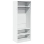 Weißer Schrank aus Holzwerkstoff 80x50x200 cm von , Kleiderschränke - Ref: Foro24-3307693, Preis: 170,15 €, Rabatt: %
