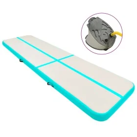 Inflatable gymnastics mat and pump green PVC 600x100x15 cm by vidaXL, Pilates and yoga mats - Ref: Foro24-92669, Price: 251,2...