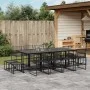 13-piece black synthetic rattan garden dining set by , Garden sets - Ref: Foro24-3295055, Price: 782,58 €, Discount: %
