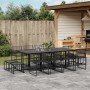 13-teiliges Gartensitzgruppen-Set aus schwarzem Kunststoff-Rattan von , Gartensets - Ref: Foro24-3295055, Preis: 714,25 €, Ra...