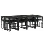 13-piece black synthetic rattan garden dining set by , Garden sets - Ref: Foro24-3295055, Price: 782,58 €, Discount: %